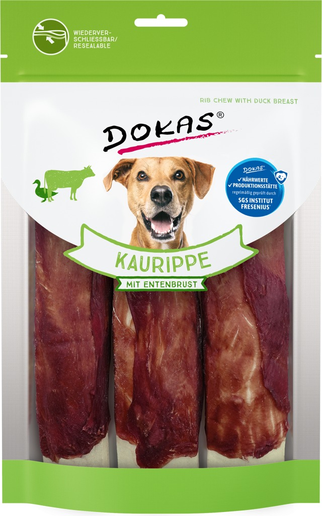 Dokas – Rebrá z hovädzej kože obalené kačacím – 3 ks
