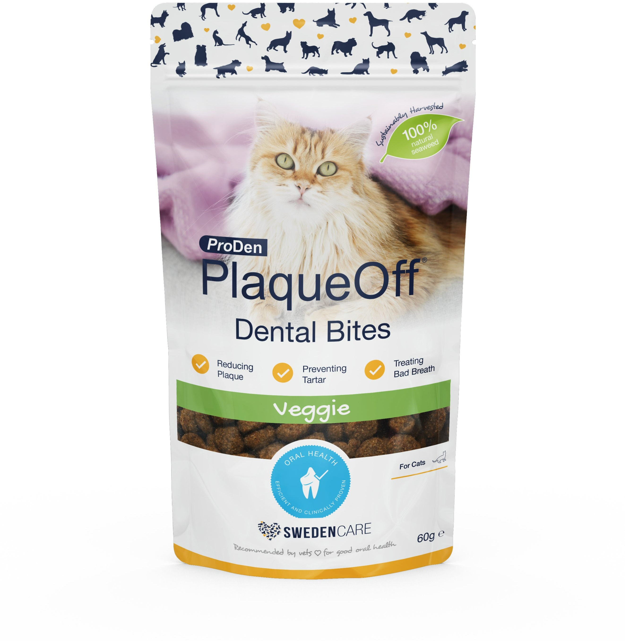 ProDen PlaqueOff Dental Bites Cat 60g