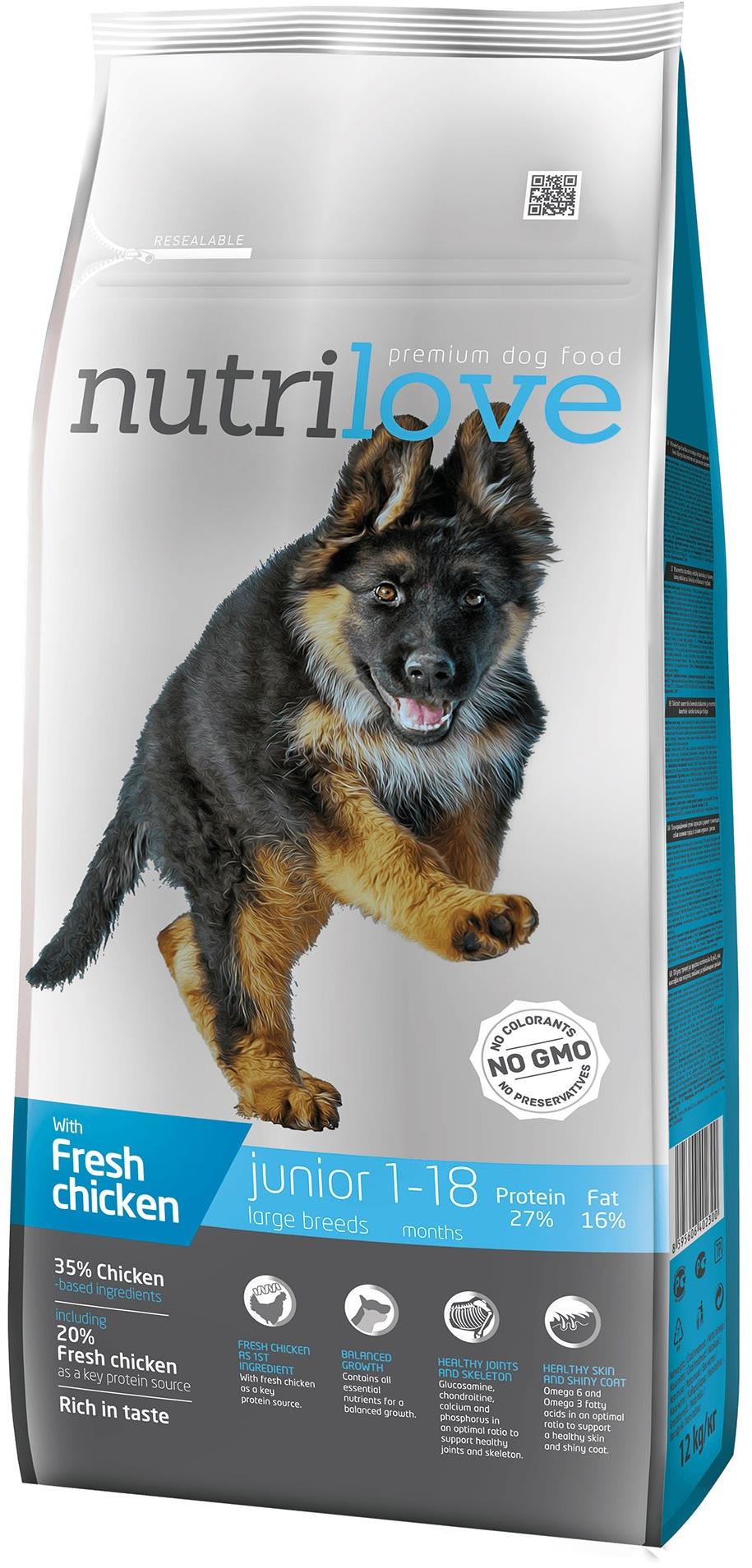 Nutrilove JUNIOR L fresh chicken 12 kg