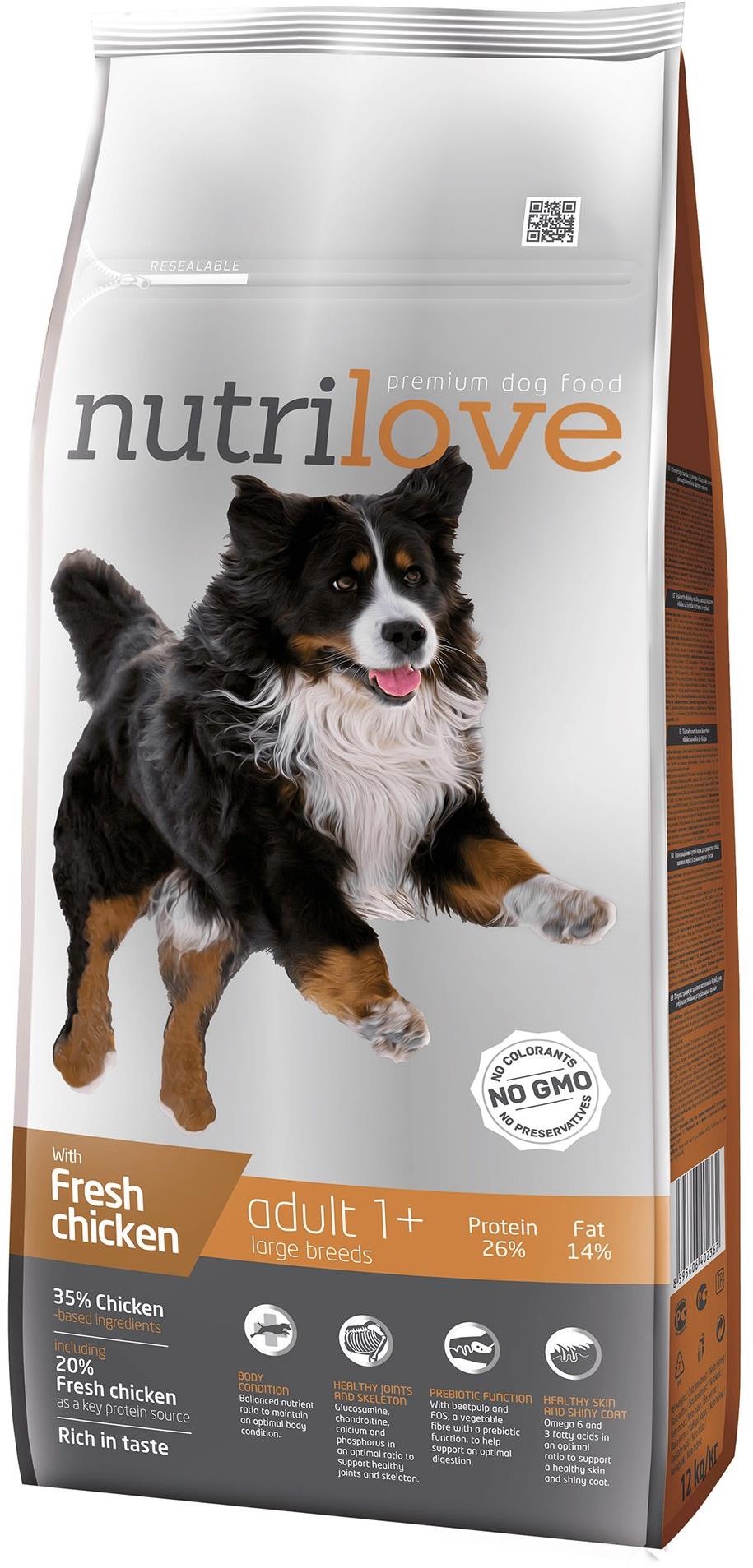 Nutrilove ADULT L fresh chicken 12 kg