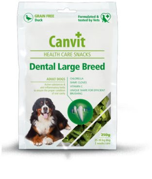 Canvit Snacks Dental Large Breed – Duck 250 g