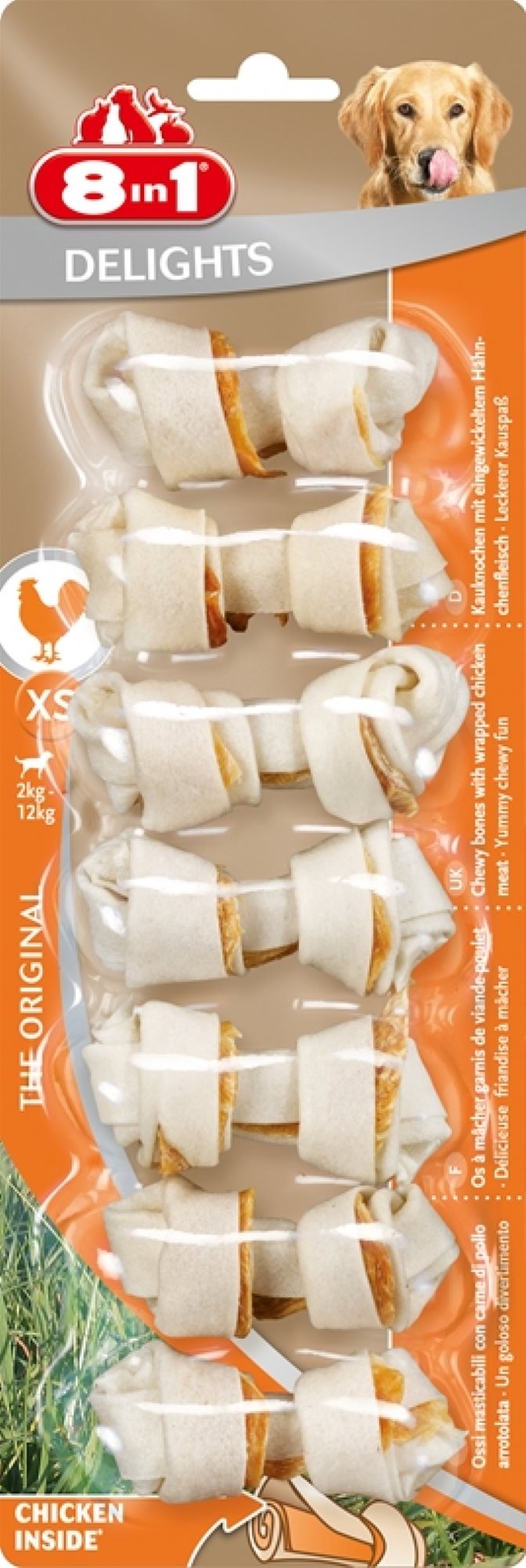 8 in 1 Kosť žuvacia Delights XS 7 ks