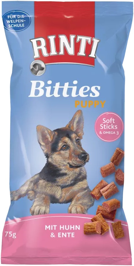 Rinti Extra Bitties Puppy pochúťka kura + kačka 75 g