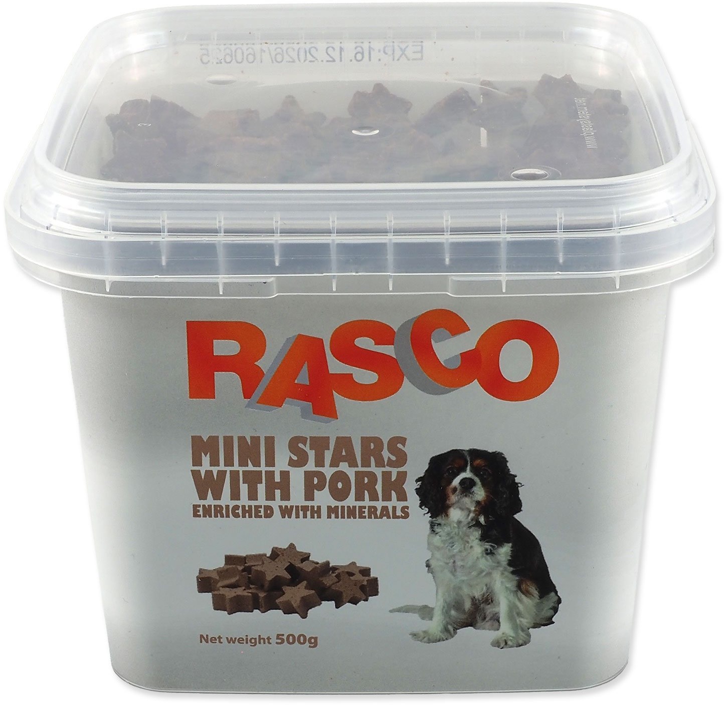 RASCO Pochúťka mini hviezdičky s bravčovým a minerálmi 0,7 cm 500 g