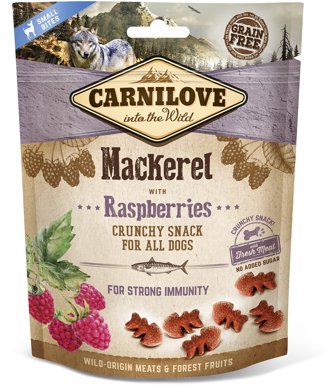 Carnilove dog crunchy snack mackerel with raspberries with fresh meat 200 g