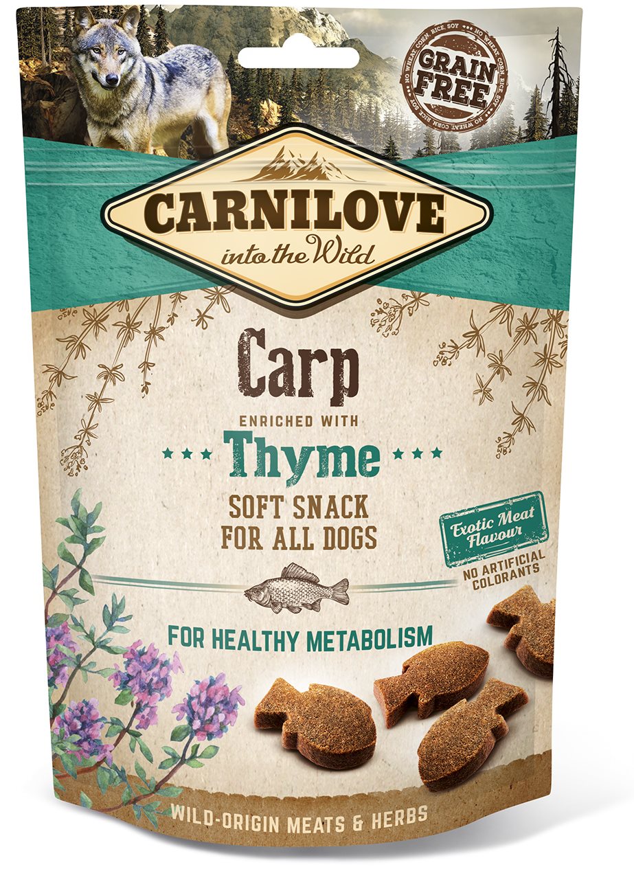 Carnilove dog semi moist snack carp enriched with thyme 200 g