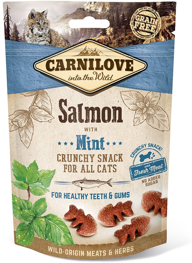 Carnilove cat crunchy snack salmon with mint with fresh meat 50 g