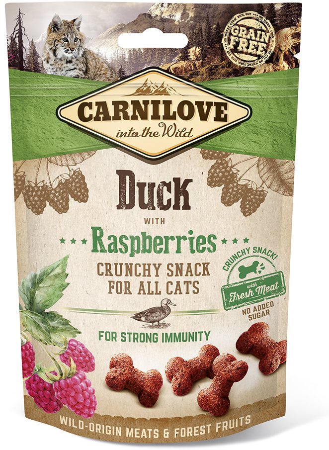 Carnilove cat crunchy snack duck with raspberries with fresh meat 50 g