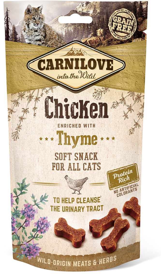 Carnilove cat semi moist snack chicken enriched with thyme 50 g