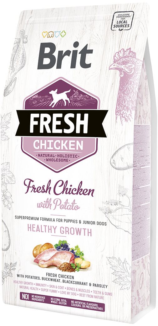 Brit Fresh chicken with potato puppy healthy growth 2,5 kg