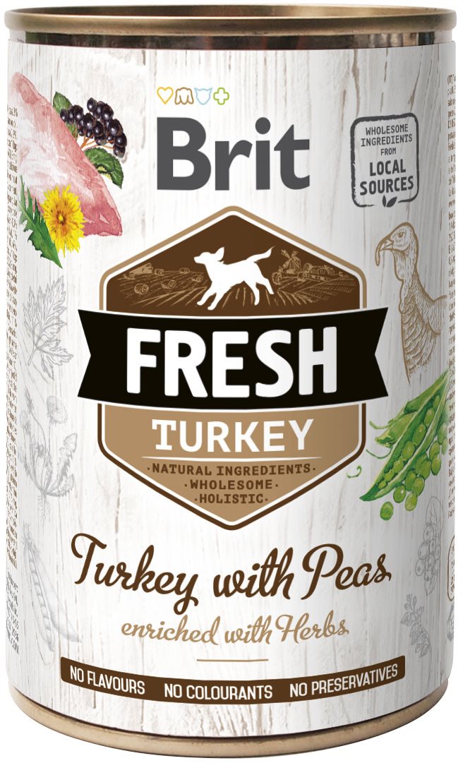 Brit Fresh turkey with peas 400 g