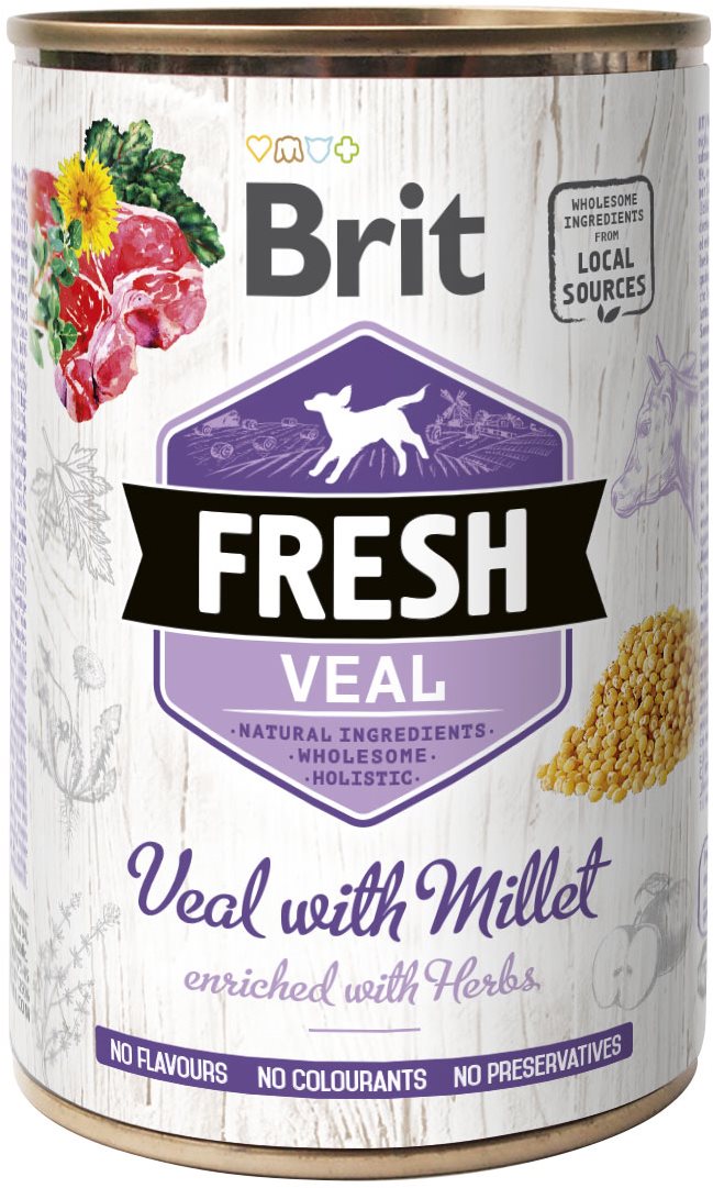 Brit Fresh Veal with millet 400 g