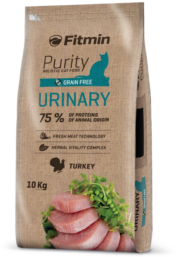 Fitmin Purity Cat Urinary s čerstvým morčacím pre zdravé močové cesty 10 kg