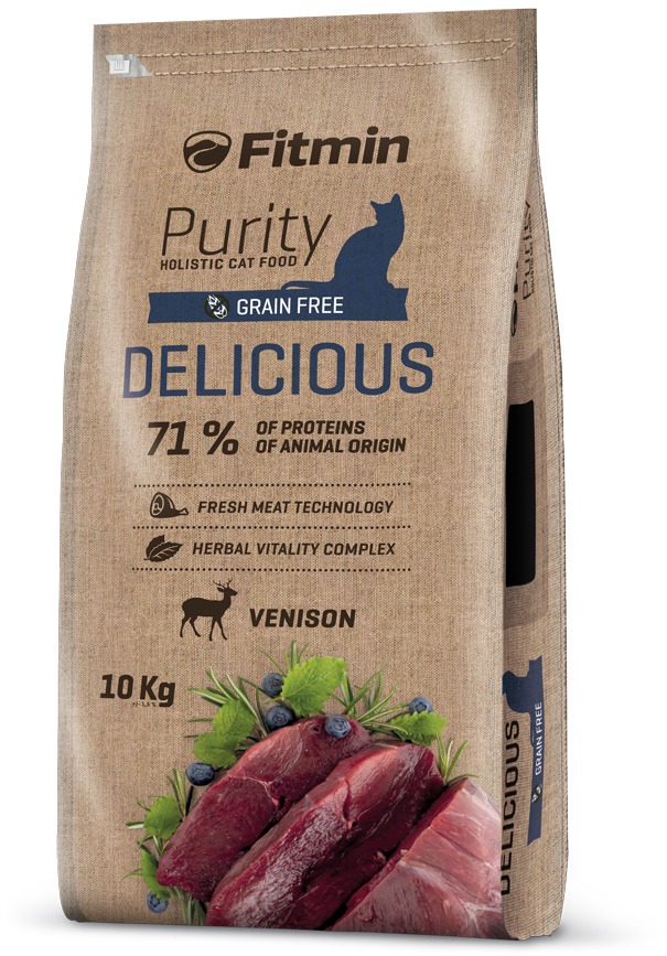Fitmin Purity Cat Delicious so zverinou pre vyberavé mačky 10 kg