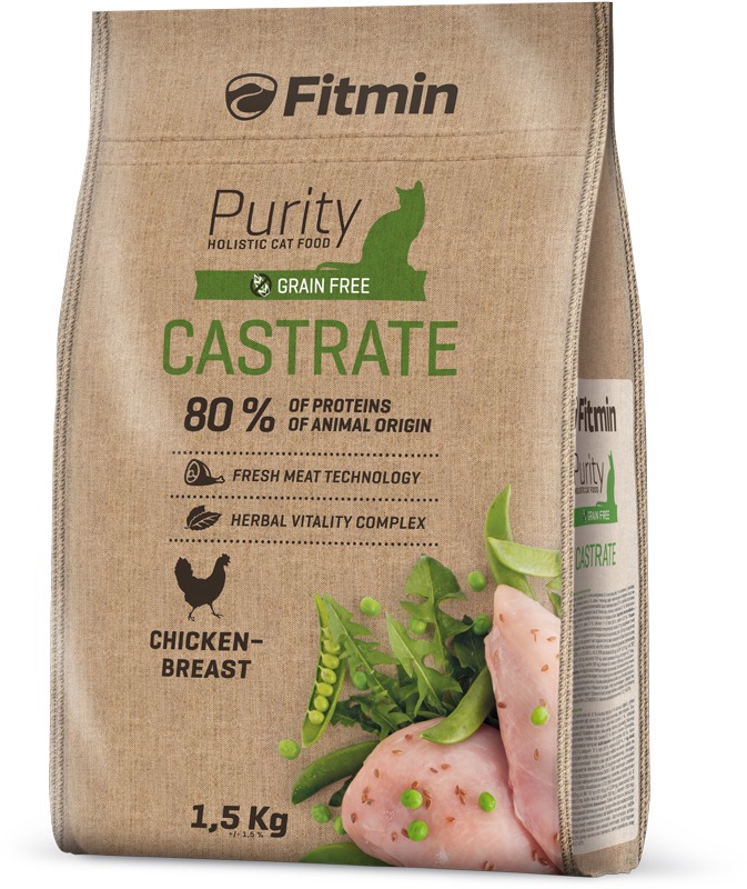 Fitmin Purity Cat Castrate s čerstvým kurčaťom pre kastrované mačky 1,5 kg