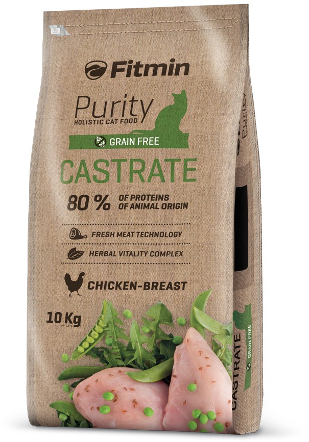 Fitmin Purity Cat Castrate s čerstvým kurčaťom pre kastrované mačky 10 kg