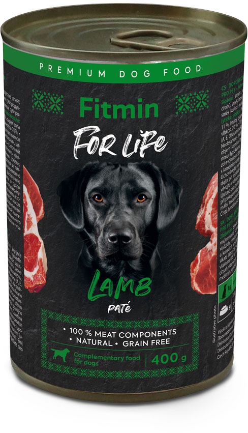Fitmin for Life Jahňacie konzerva pre psov 400 g