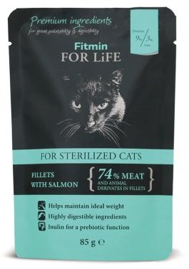Fitmin For Life Lososová kapsička pre mačky 85 g