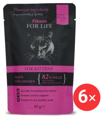 Fitmin For Life Kuracie vrecko pre mačiatka 6× 85 g