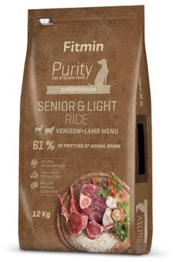 Fitmin Purity Dog Rice Senior & Light Venison & Lamb 12 kg