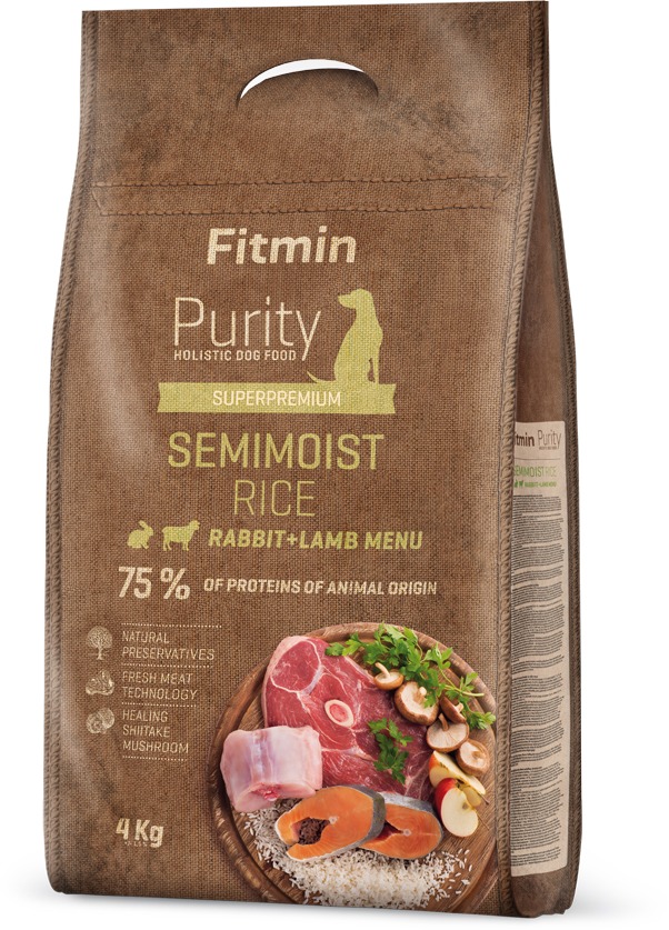 Fitmin Purity Dog Rice Semimoist Rabbit & Lamb 4 kg