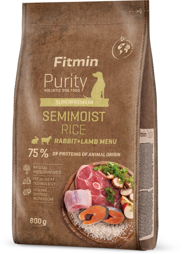 Fitmin Purity Dog Rice Semi-moist Rabbit & Lamb 0,8 kg