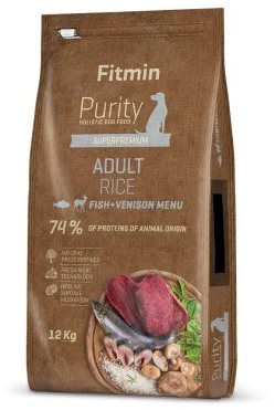 Fitmin Purity Dog Rice Adult Fish & Venison 12 kg