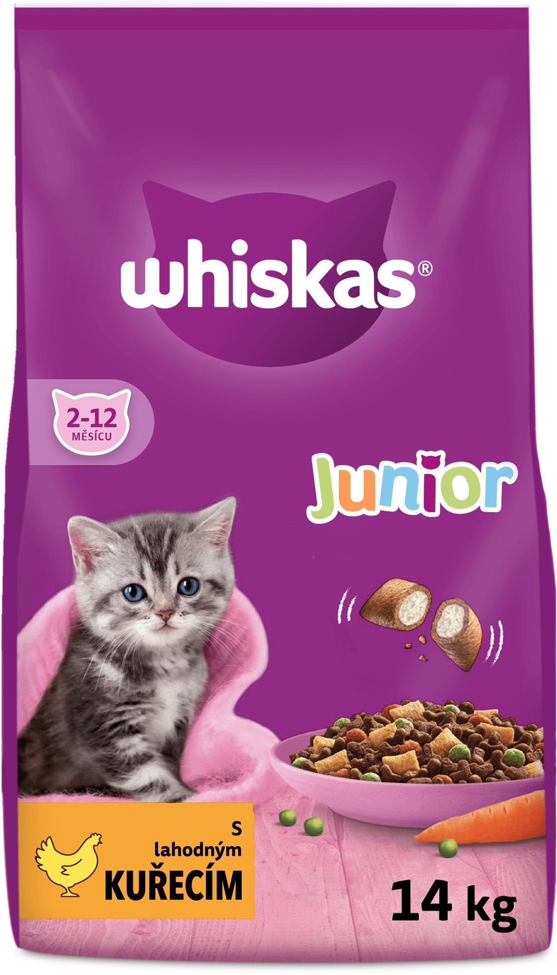 Whiskas granule Junior s kuracím 14 kg