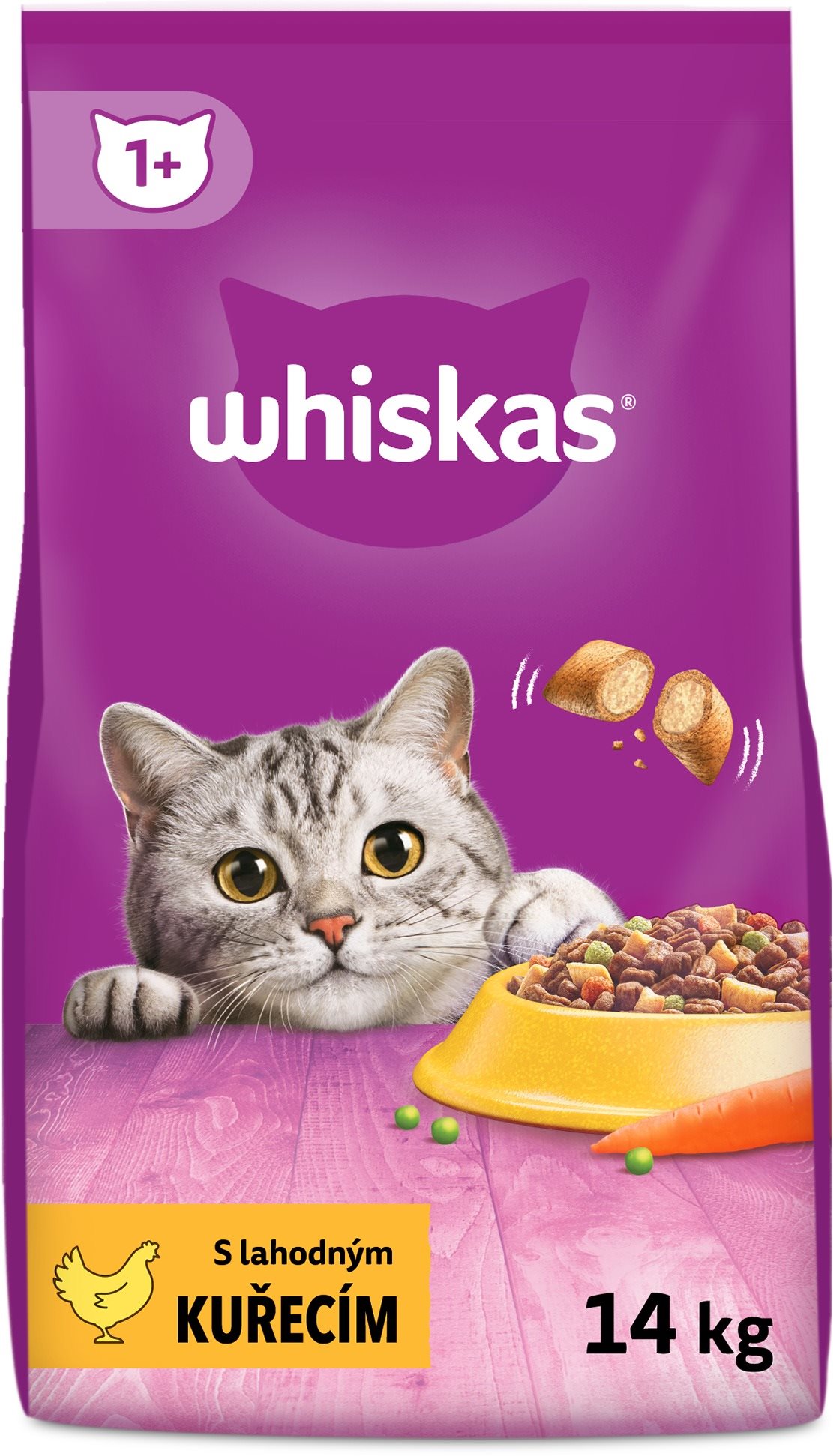 Whiskas granuly kuracie pre dospelé mačky 14 kg
