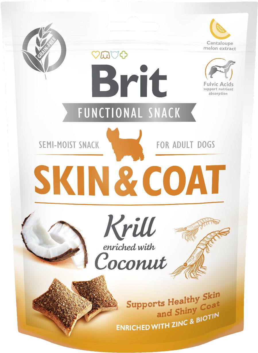 Brit Care Dog Functional Snack Skin & Coat Krill 150 g