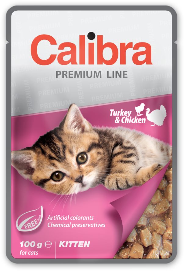 Calibra Cat Premium Kapsička pre mačiatka Morka & Kurča 100 g