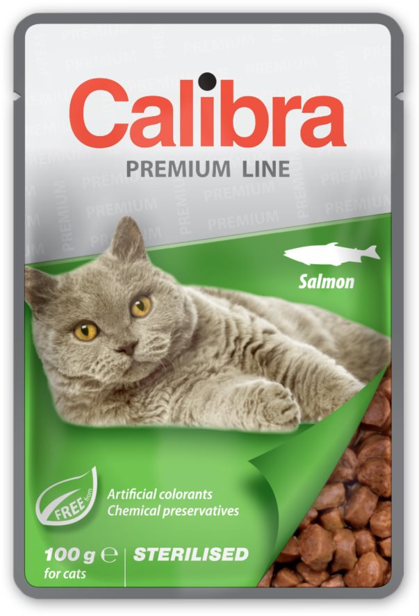 Calibra Cat Premium Kapsička pre kastrované mačky s lososom 100 g
