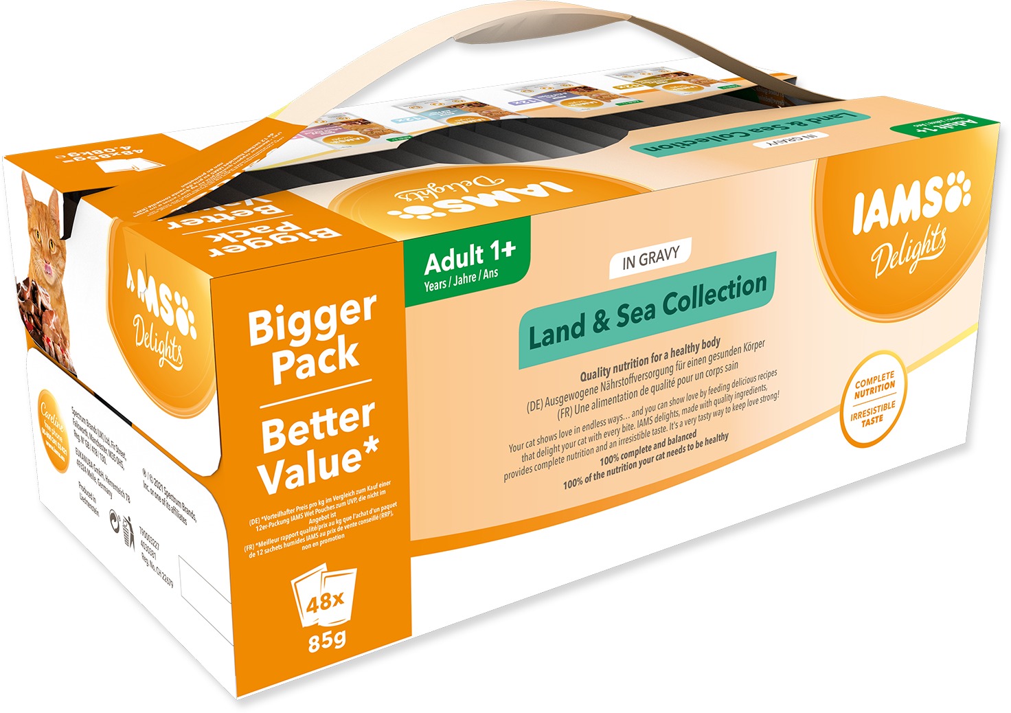 Kapsičky IAMS morské a suchozem. mäso v omáčke multipack 4 080 g