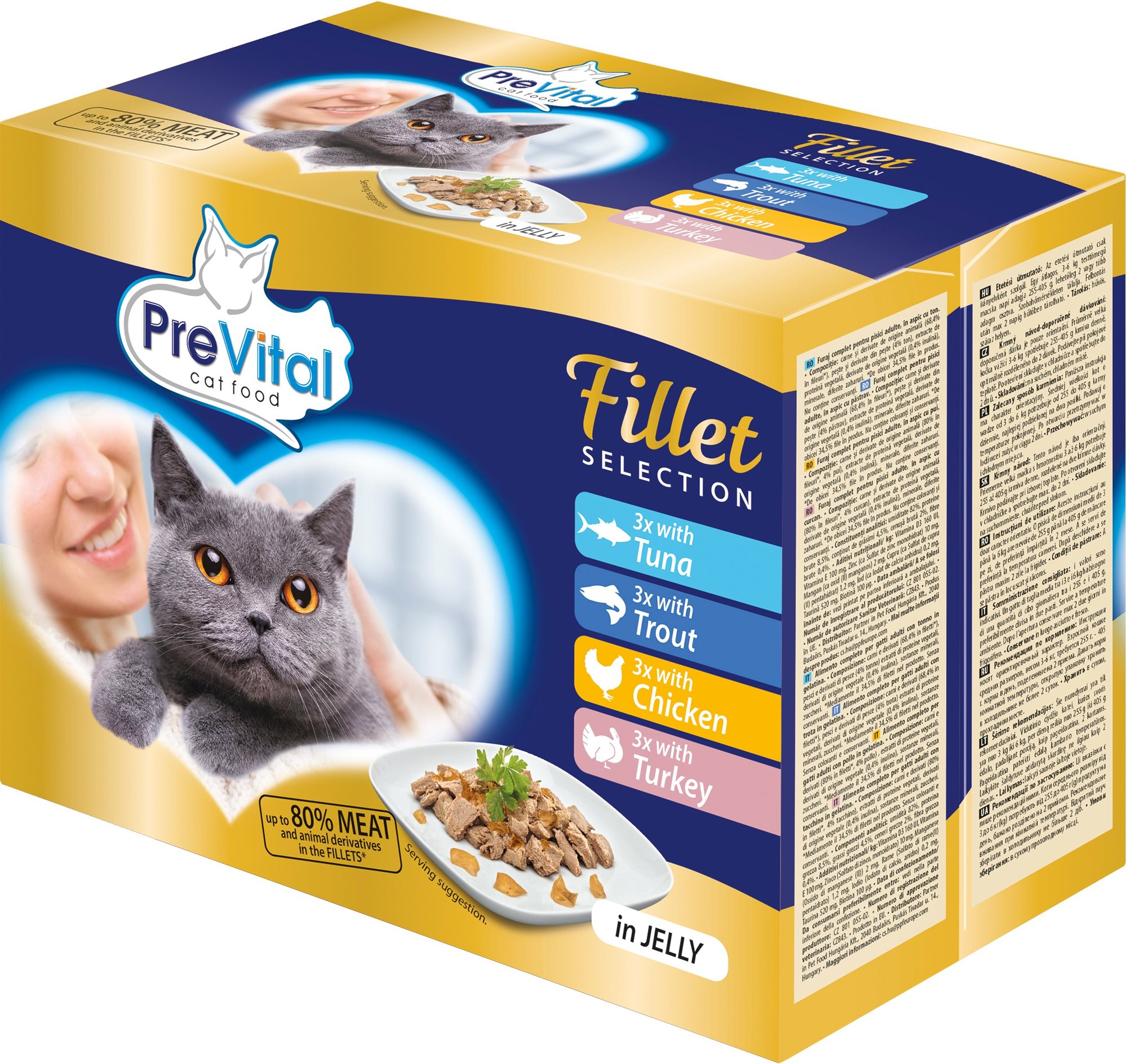 Prevital NATUREL dusené filetky v želé 12× 85 g