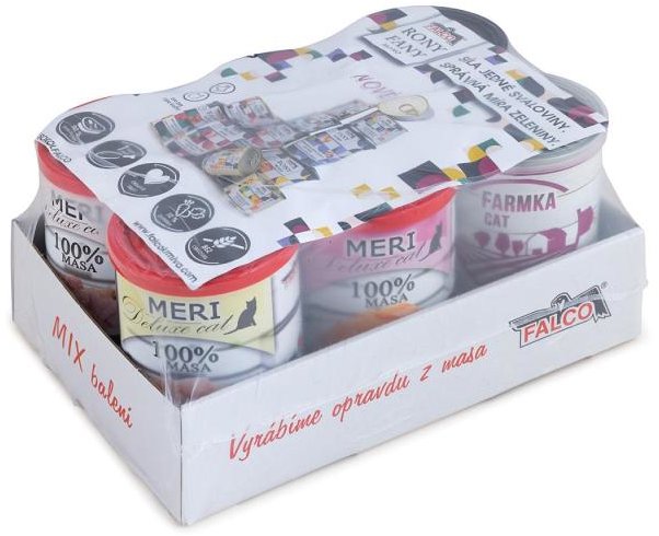 Sokol Falco MIX mäsových konzerv pre mačky 6 × 400 g