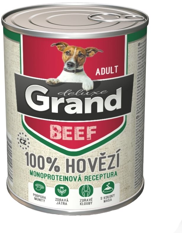 Grand deluxe 100 % hovädzia Adult 820 g