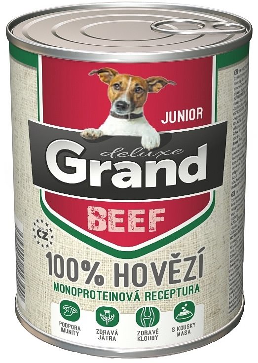 Grand deluxe 100 % hovädzie Junior 400 g
