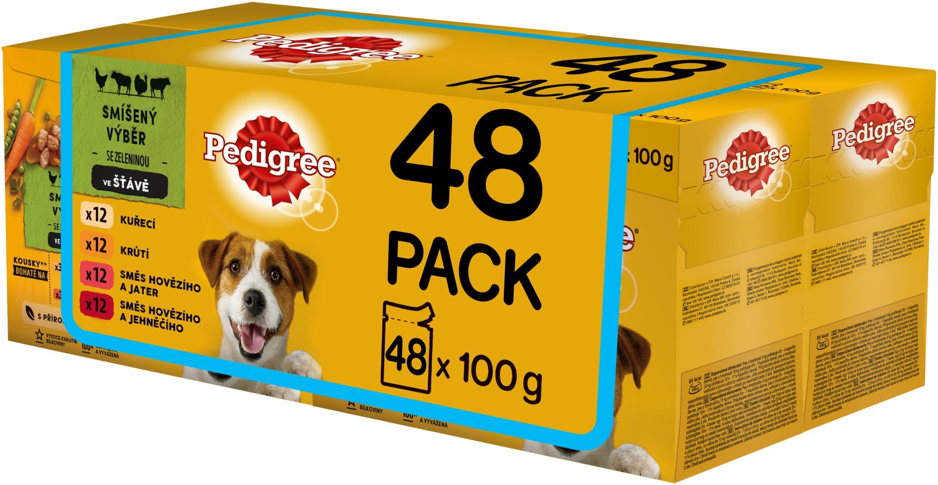 Pedigree Vital Protection kapsička mäsový výber so zeleninou v šťave pre dospelých psov 48× 100 g
