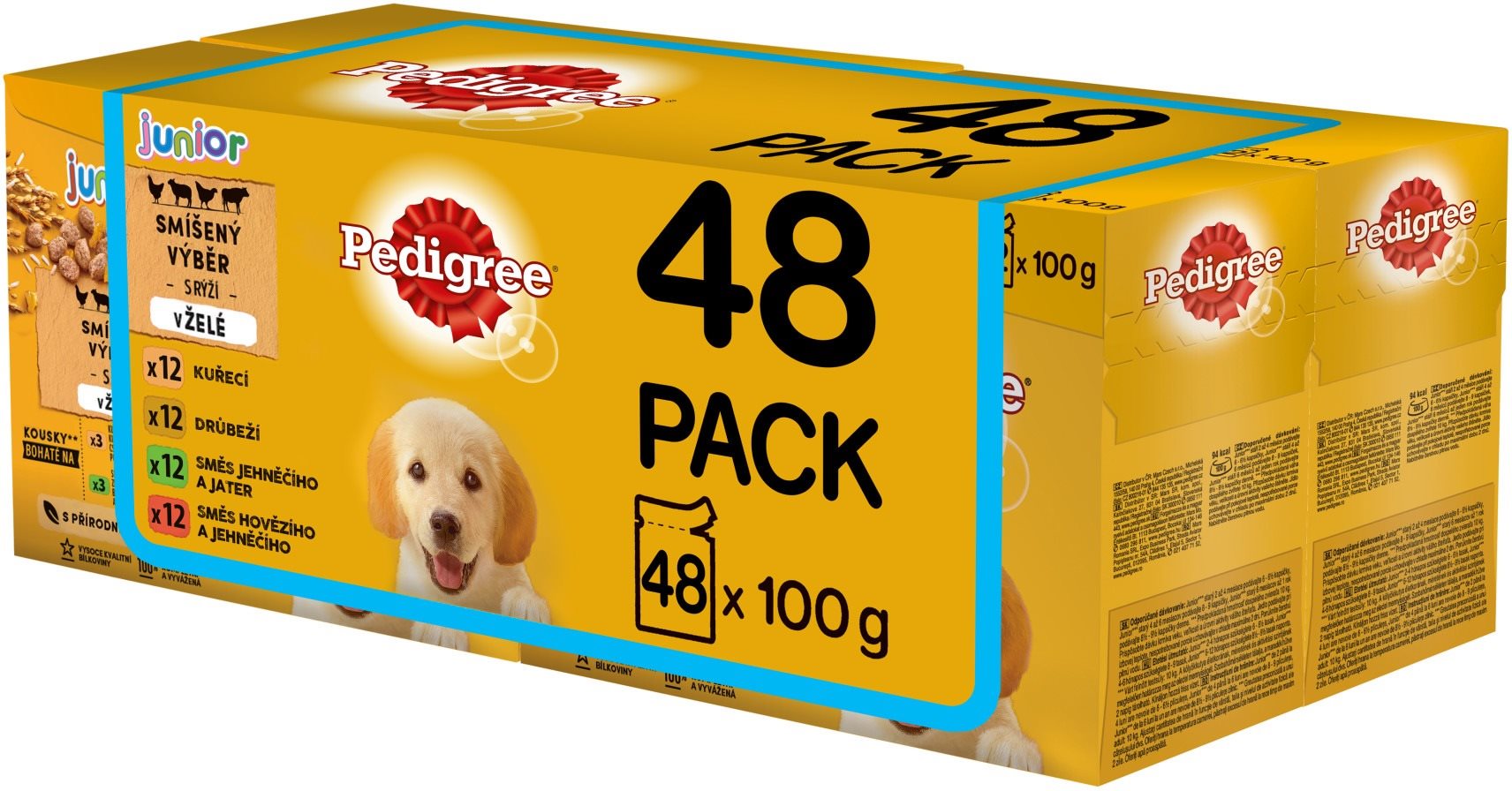 Pedigree Vital Protection mäsový výber s ryžou v želé 48× 100 g