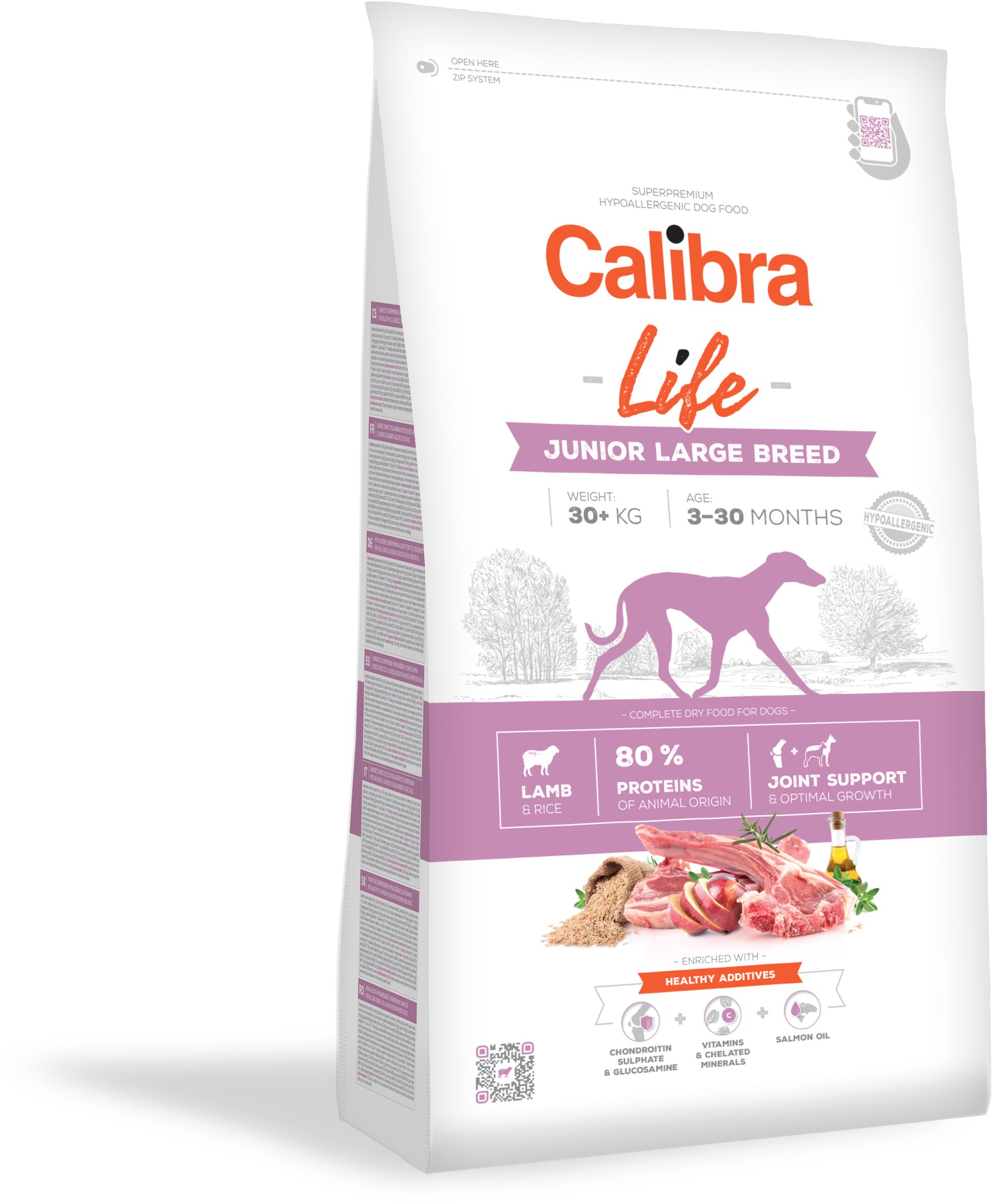 Calibra Dog Life Junior Large Breed Lamb 12 kg