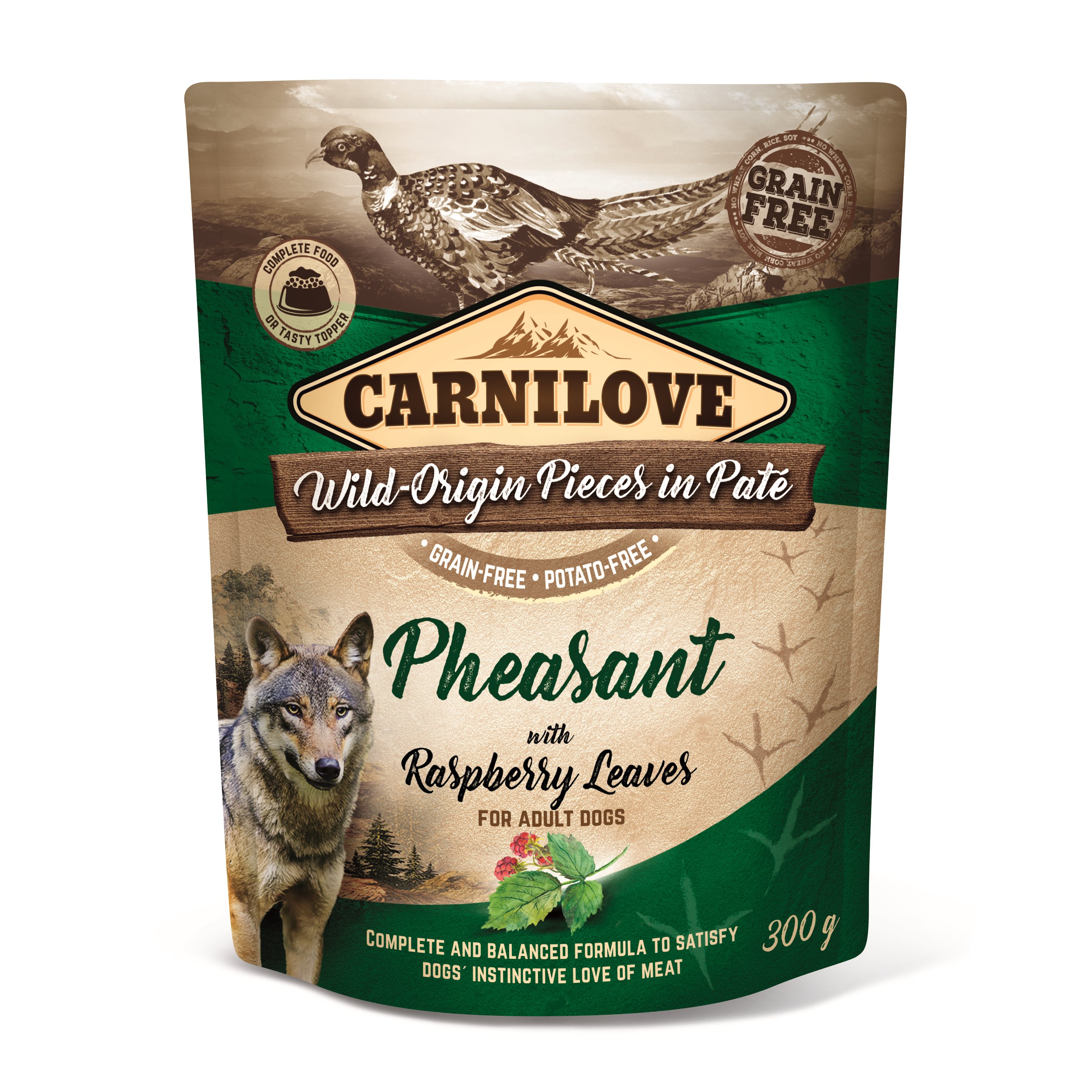 Carnilove Dog Pouch Paté Pheasant with Raspberry Leaves 300 g