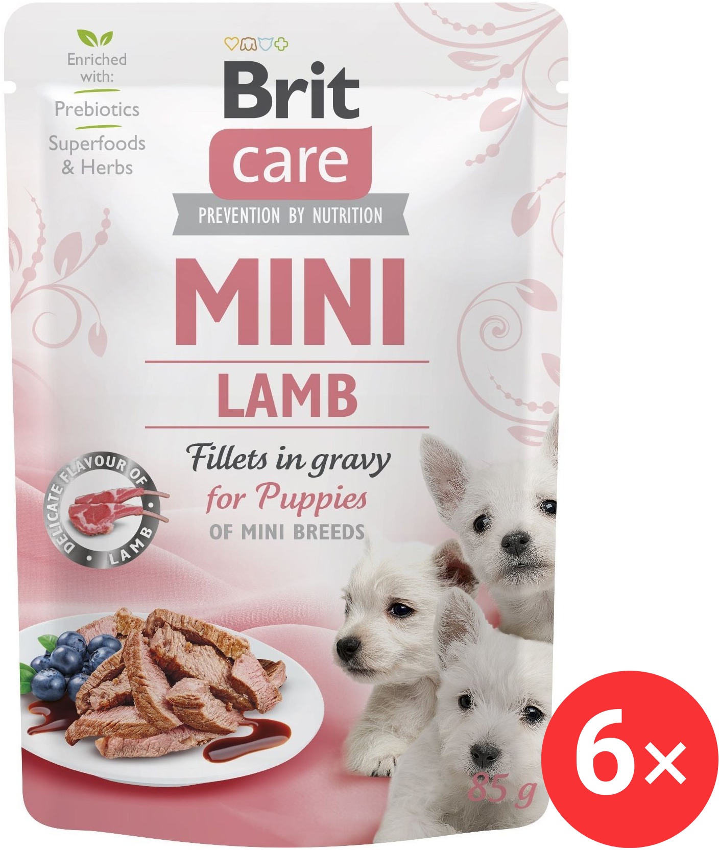 Brit Care Mini Puppy Lamb Fillets in Gravy 6× 85 g