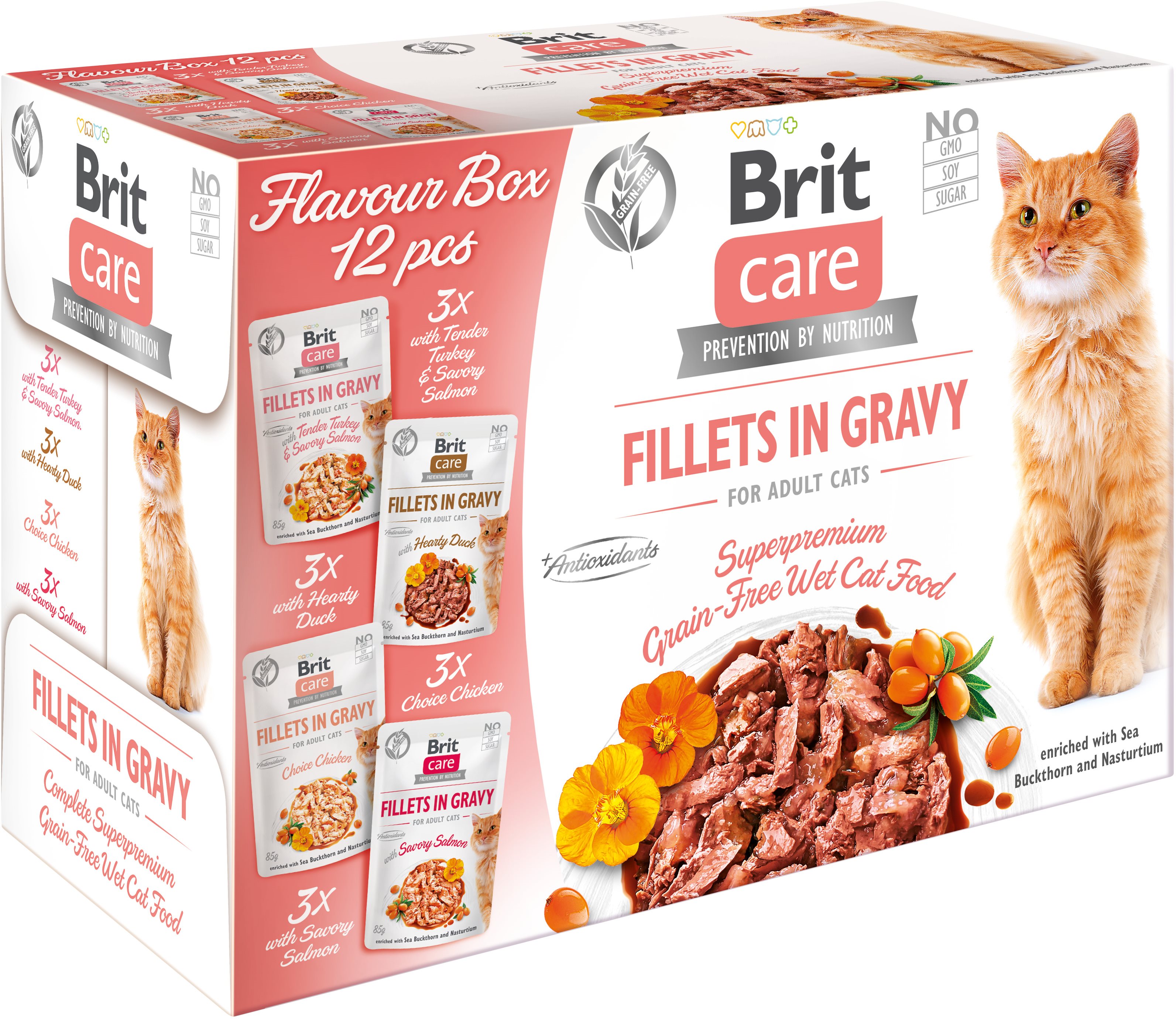 Brit Care Cat Flavour box Fillet in Gravy (12× 85 g)