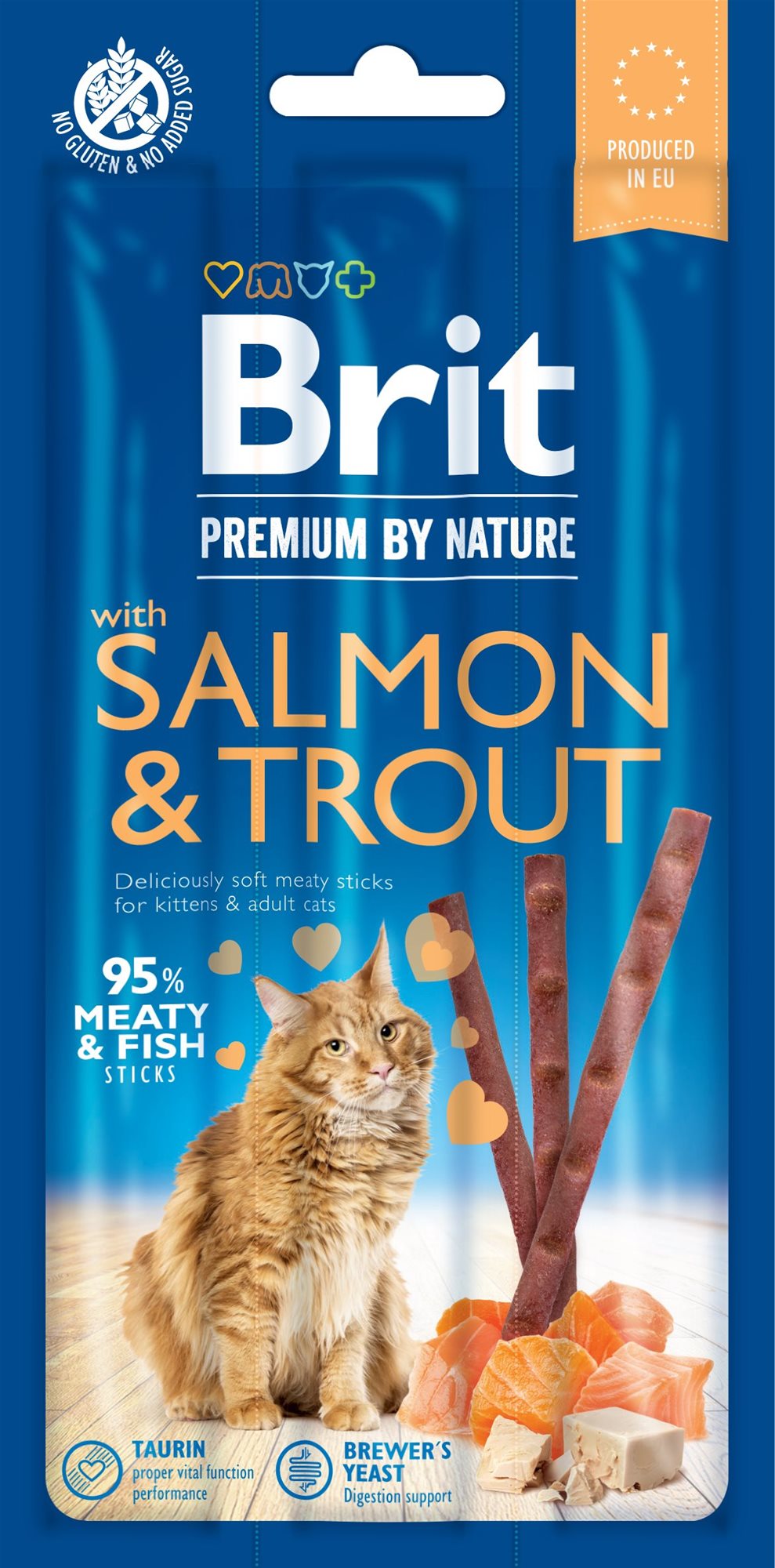 Brit Premium by Nature Cat Sticks with Salmon & Trout 3 ks
