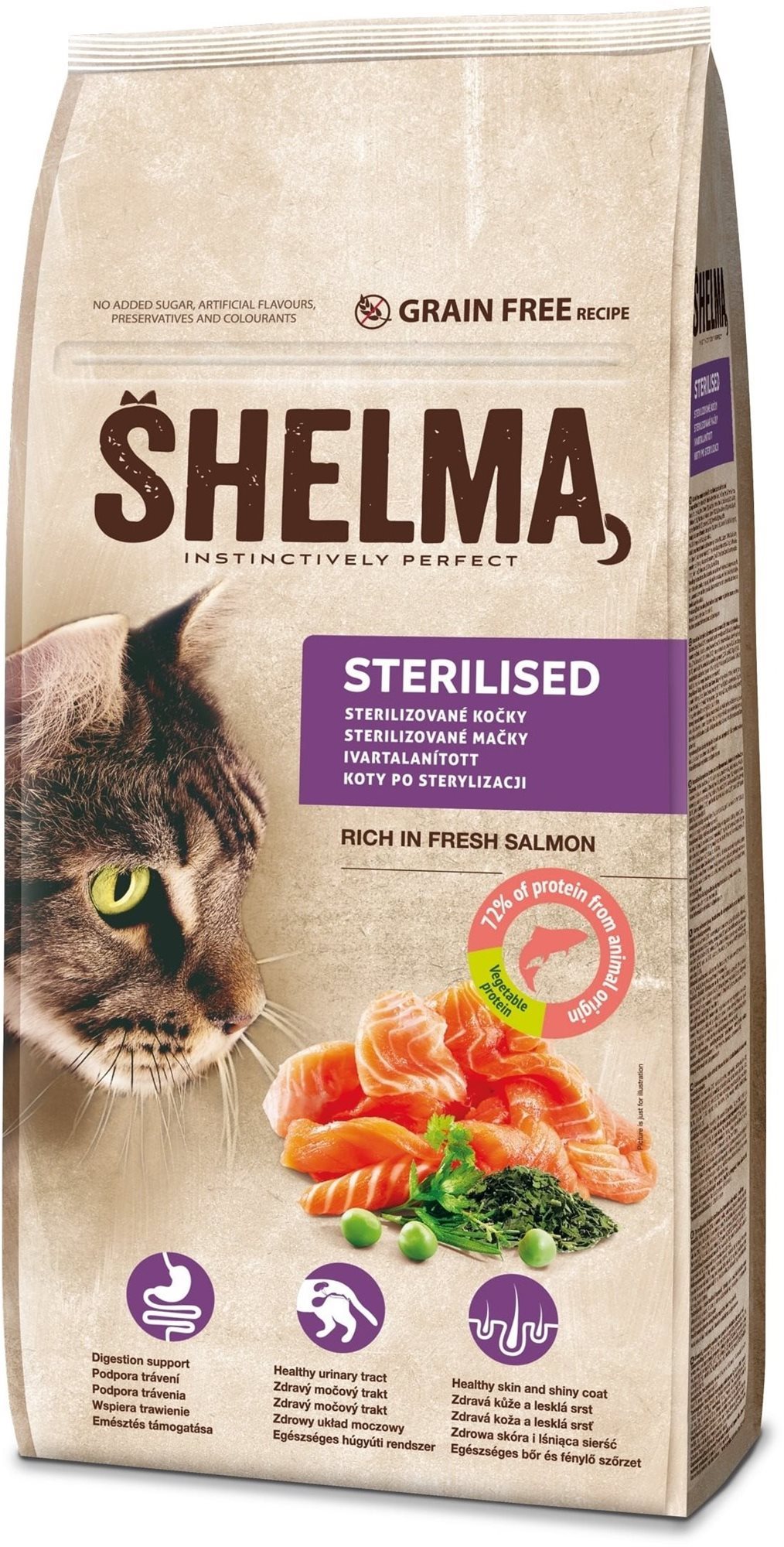 Shelma granule FM mačka sterilná losos 8 kg