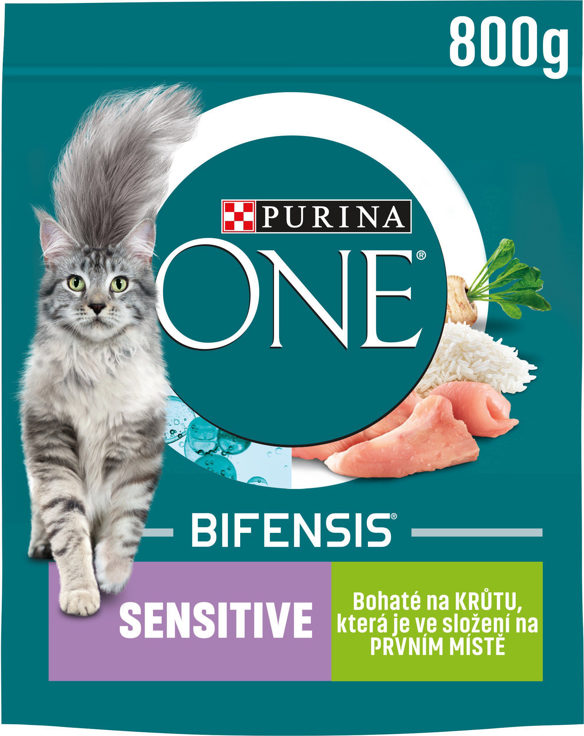 Purina ONE Bifensis Sensitive granuly pre mačky morka 800 g