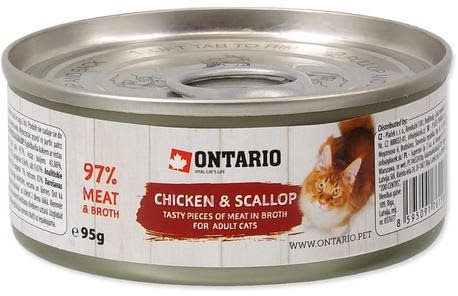 ONTARIO konzerva kuracie kúsky s mušľami 95 g