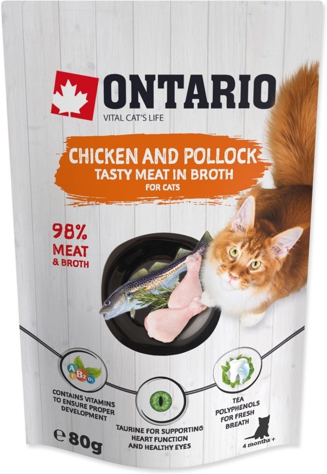Ontario Vrecko kuracie a treska vo vývare 80 g