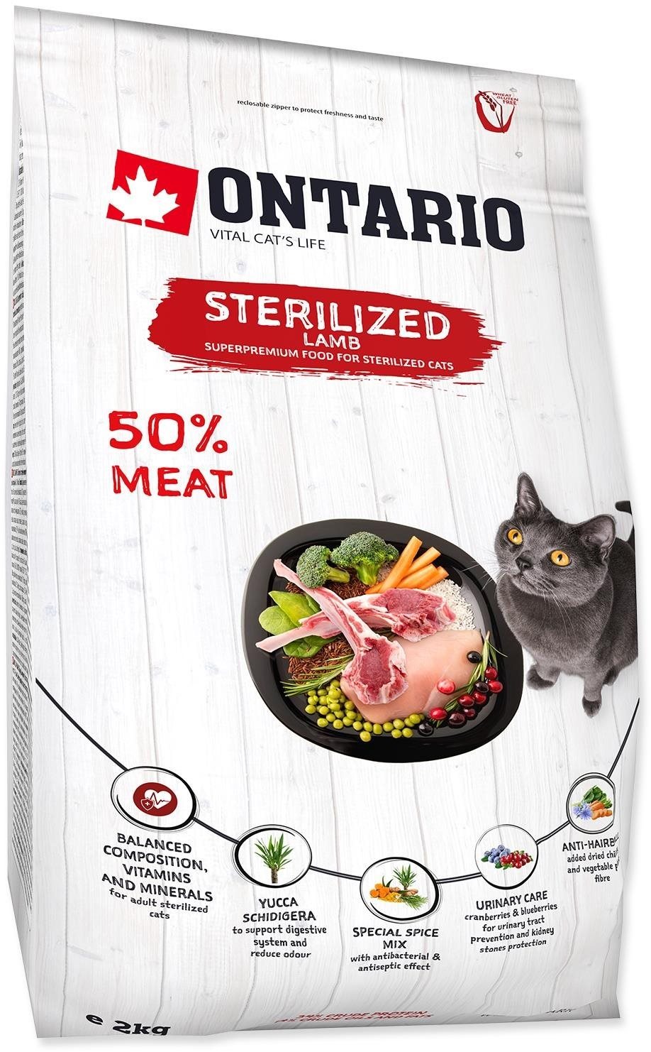 Ontario Cat Sterilised Lamb 2 kg
