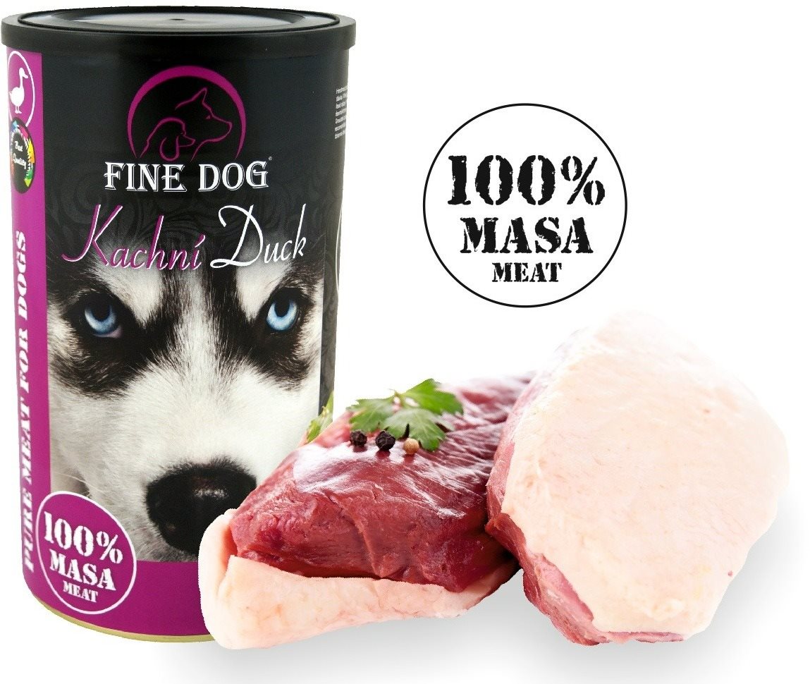 FINE DOG konzerva KAČACIA, 100 % mäsa, 1200 g